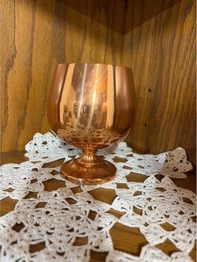 Vintage Coppercraft Guild Solid Copper Brandy Snifter Goblet Planter MCM Barware